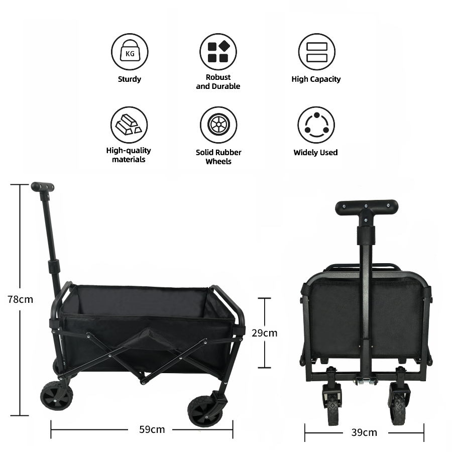 Heavy Duty Large Capacity Fold Beach Wagon front view